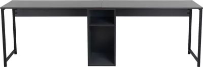 Tavolinë studimi Nordure, dyshe, anthracite, e zezë