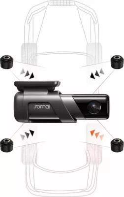 Kamerë regjistruese për veturë 70mai M500 128GB 170° GPS WiFi, gri