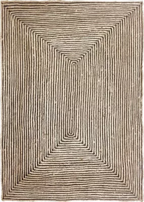 Qilim Mamba për dhomë dite, jute natyrale, e zezë, 300x200