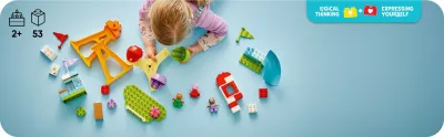 Set ndërtimi LEGO DUPLO Peppa Pig 10453, 53 pjesë, shumëngjyrësh