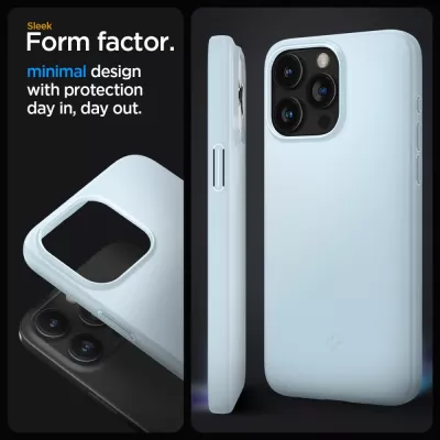 Mbështjellës Spigen Thin Fit për iPhone 15 Pro Max, kaltër e çelët