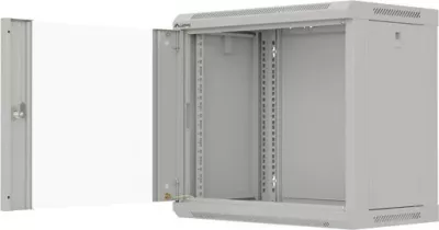 Kasë rack LANBERG 19" 9U, varëse, xham përpara, 540x350, ngjyrë hiri