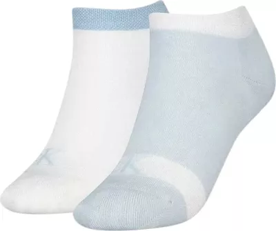 Set çorape sneaker për femra Calvin Klein Jeans CKJ 2P Glossy 701230600, kaltër e çelët/bardha