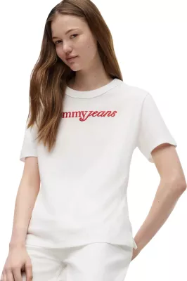 Maicë për femra Tommy Hilfiger Jeans DW0DW22812, krem [Madhësia: XS]