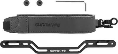 Mbajtës kontrolluesi Sunnylife GS998 për RC Plus 2/1, rrip i rregullueshëm, alumini, lëkurë PU, Gri