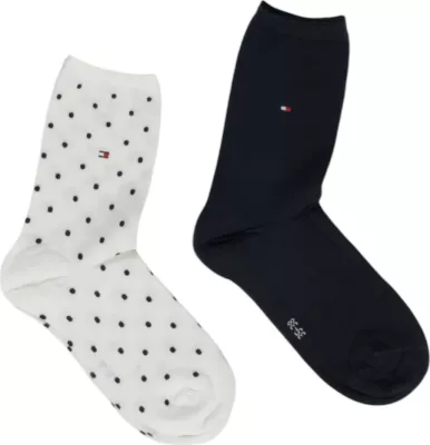 Çorape për femra Tommy Hilfiger SOCK DOT 2P 100001493, të bardha [Madhësia: 39-42]