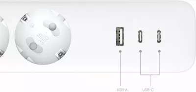 Zgjatues rryme Xiaomi XMCXB01EU 20W, 3 priza, 2x USB-C + 1x USB-A, kabllo 1.4 m, i bardhë