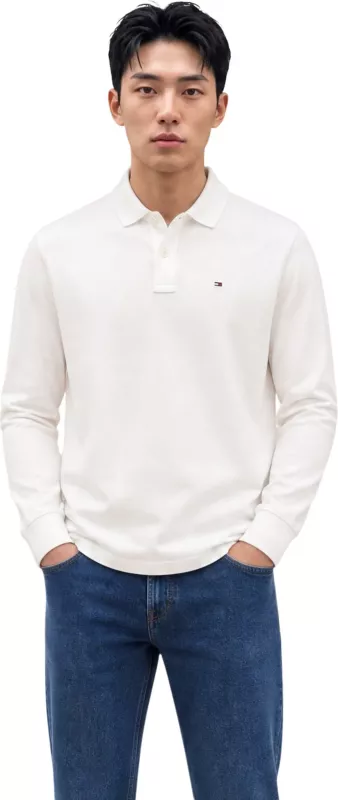 Maicë polo për meshkuj Tommy Hilfiger Jeans DM0DM23630, e bardhë [Madhësia: S]