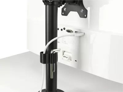 Krah vertikal për dy monitorë Kensington, Dual Monitor Arm, 32", kapëse/gromet, e zezë