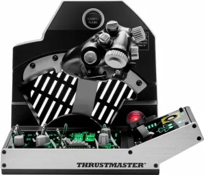 Sistem throttle për simulator fluturimi Thrustmaster Viper TQS Mission Pack për PC, replikë metal 1:1, 64 butona, Worldwide Version, zi/argjendtë