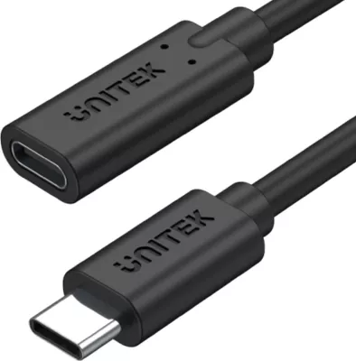 Kabllo zgjatëse USB-C Unitek C14086BK-1.5M 1.5 m USB 3.1 Gen2 10 Gbps 100W PD 4K, e zezë
