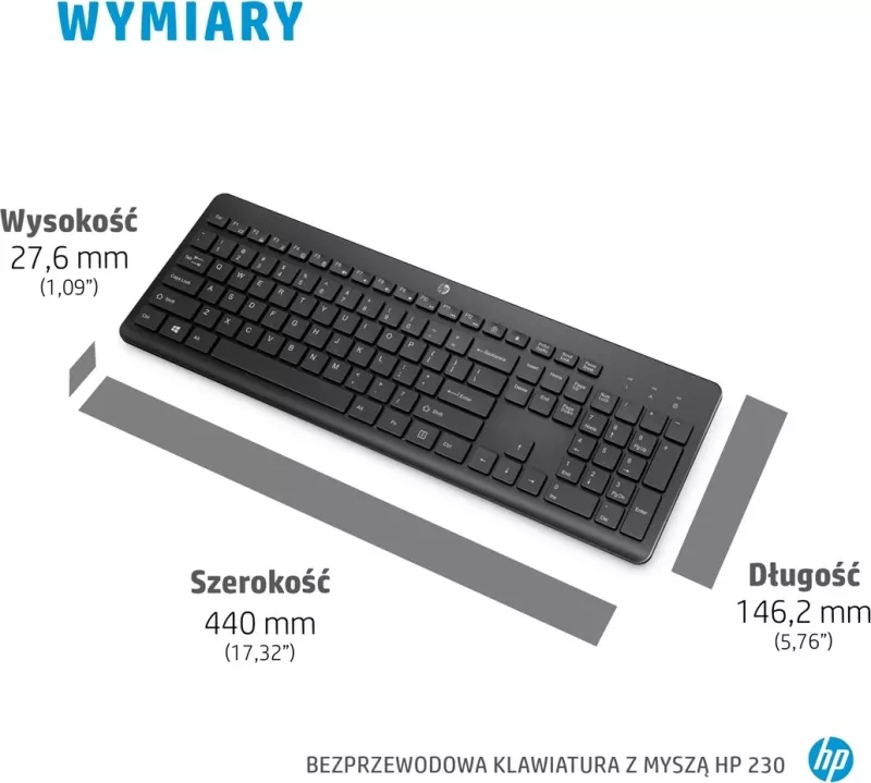 Maus dhe Tastaturë Wireless HP 230, e Zezë