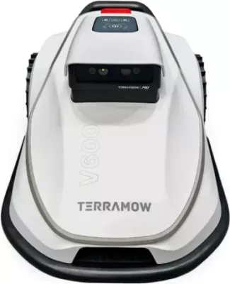 Robot kositës bari TERRAMOW V600 Wireless, deri 600 m², Wi‑Fi/4G, i bardhë/gri, set me garazh + 9 thika + SIM 1GB