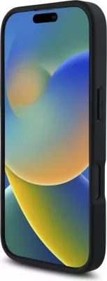 Mbështjellës Karl Lagerfeld HC Grained PU Cardslot Metal Elong për iPhone 16 Pro Max, e zezë