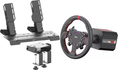 Set timoni sim-racing PXN VD6-Bundle-EU Direct Drive 6Nm, pedale metal, mbajtëse Z8