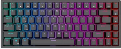 Tastierë mekanike wireless Royal Kludge RK84, 84 taste, RGB, Brown switch, e zezë