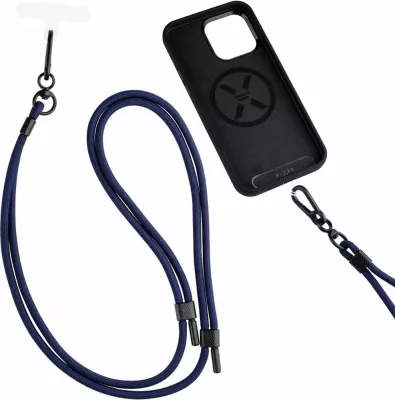Litar universal për celular Fixed FIXNU-V-BL, i rregullueshëm 40-76 cm, najlon, blu