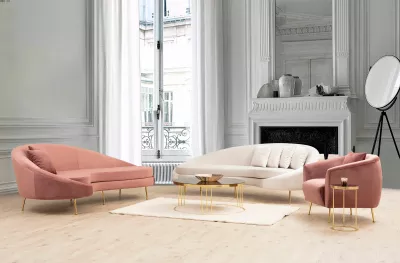 Divan treshe Atelier del Sofa, Eses Right, bezhë
