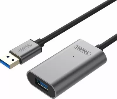 Kabllo zgjatëse USB-A në USB-A Unitek Y-3005 10 m USB 3.0/3.1 Gen 1 aktive, e zezë
