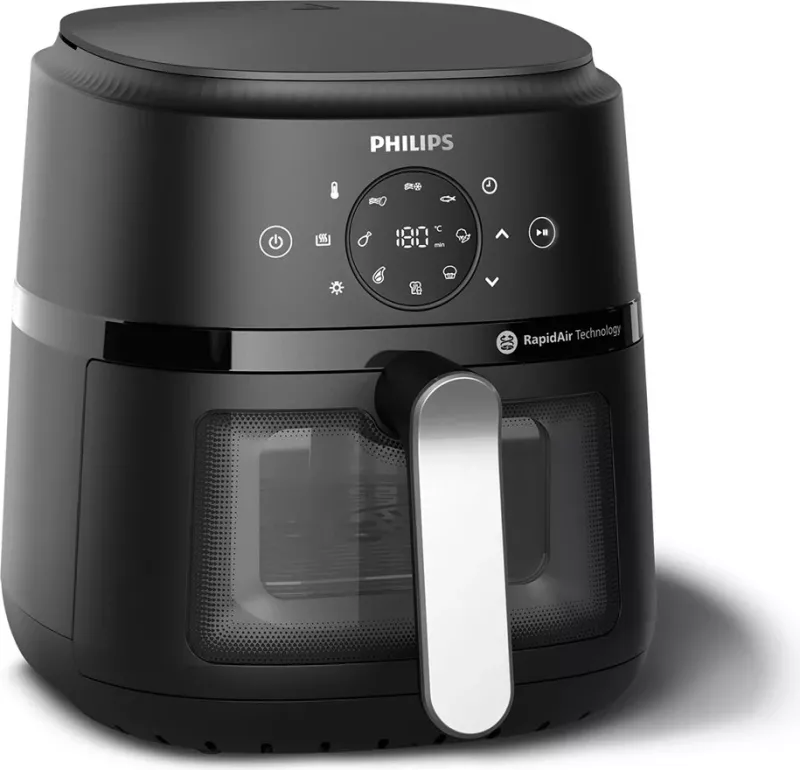 Fritezë me ajër Philips NA221/00, 4.2 L, 1500 W, e zezë/argjendtë