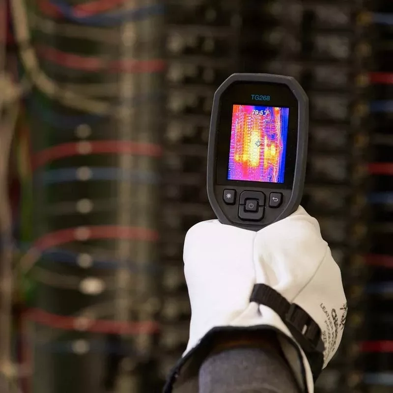 Termometër infra të kuq FLIR TG268 me ekran LCD, 8 GB, i zi