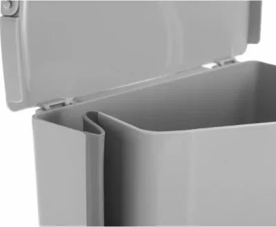 Kosh plehrash kampingu BRUNNER Pillar Fold-Away 7427022N, i palosshëm, me kapak, montim në dysheme ose me varëse, bardhë/gri