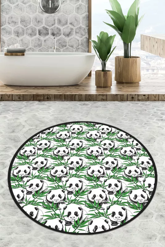 Tapet banje Mijölnir, panda të gjelbër, rrethor, Djt 80