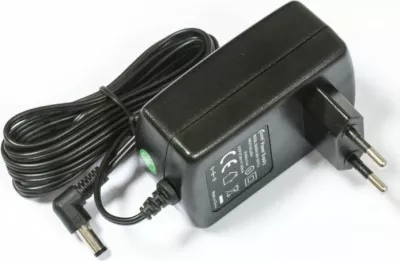 Adapter rryme MIKROTIK SAW30-240-1200GR2A 24V 1.2A me konektor këndor, i zi