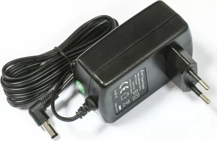 Adapter rryme MIKROTIK SAW30-240-1200GR2A 24V 1.2A me konektor këndor, i zi