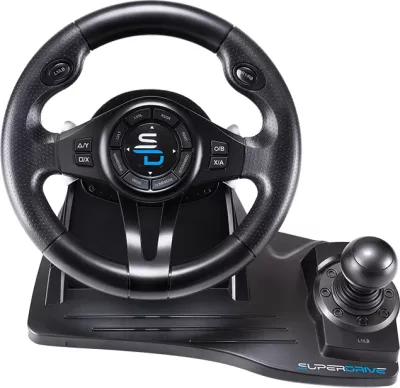 Volan gaming Subsonic Superdrive Multi GS 550 Next Gen, 270°, me pedale dhe shifter, wired, i zi