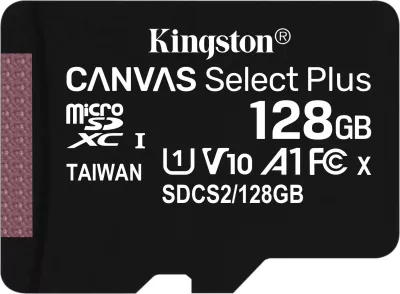 Kartelë memorie Kingston Technology 128GB microSDXC Canvas Select Plus, 100R A1 C10, e zezë