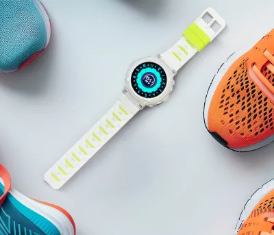 Smartwatch Moye Kronos Vibe 1.27\" LCD, thirrje Bluetooth, IP67, e bardhë