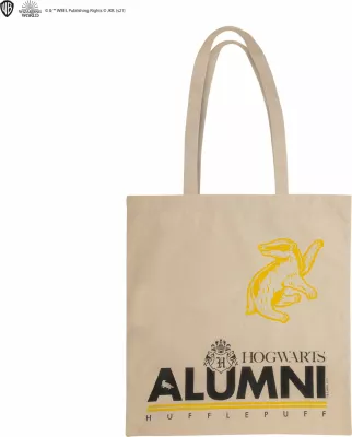 Çantë tote Cinereplicas Harry Potter Alumni Hufflepuff 41×38 cm, krem