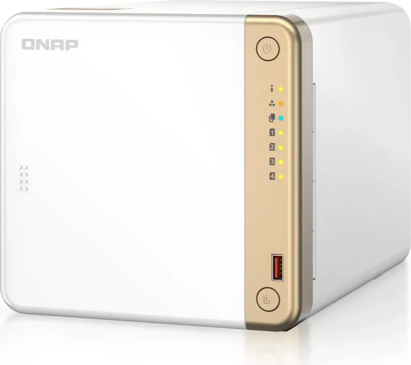 Kasë NAS QNAP TS-462-4G, Intel Celeron N4505, 4 GB RAM DDR4, Tower, Bardhë