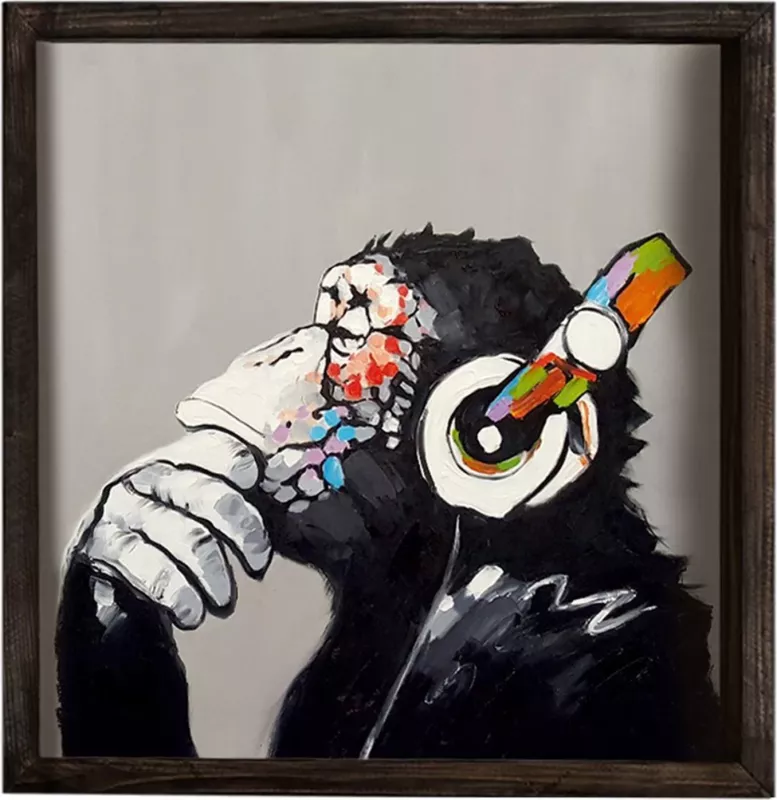Pikturë dekorative MDF Funky Monkey FH7330 33x33 cm