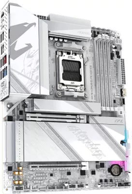 Pllakë amë GIGABYTE X870 AORUS ELITE X3D ICE, AM5, ATX, DDR5, Wi‑Fi 7, 5GbE, USB4, e bardhë