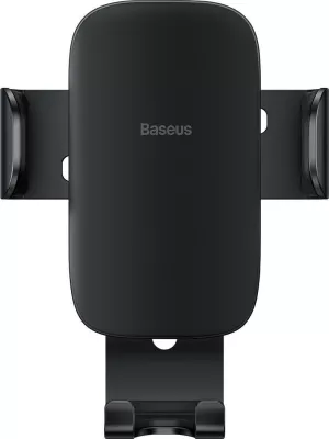 Mbajtës telefoni për veturë Baseus Metal Age II SUJS000001, gravity, për grilë ventilimi, max 86 mm, i zi
