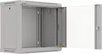 Kasë rack LANBERG 19" 9U, varëse, xham përpara, 540x350, ngjyrë hiri