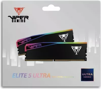 RAM Memorje Patriot Viper Elite 5 Ultra RGB VEUR532G6432K 32GB (2x16GB) DDR5-6400 CL32 1.4V, e zezë