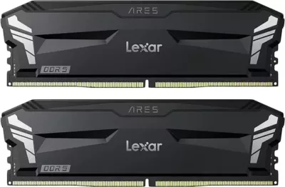 RAM Memorje Lexar Ares 32GB (2x16GB) DDR5 6000MHz CL30 DIMM 1.35V, Non-RGB me heatsink, e zezë