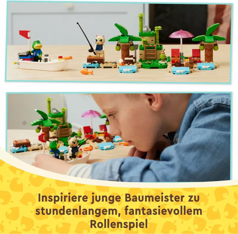 Set ndërtimi LEGO Animal Crossing Kapp'n's Island Boat Tour 233 pjesë, multingjyrësh