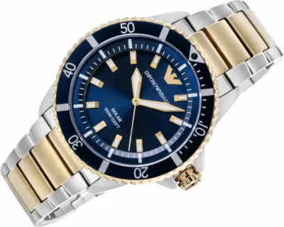 Orë dore meshkuj Emporio Armani World Explorer AR11738, dyngjyrëshe