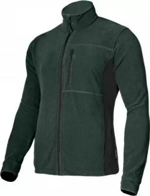 Xhaketë fleece LAHTI PRO L4011801, madhësia S, 290 g/m², 3 xhepa me zinxhir, jeshile-zezë
