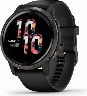 Smartwatch Garmin Venu 2 45mm, ekran AMOLED, rrip silikoni, i zi