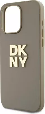 Mbështjellës DKNY Wrist Strap Stock Logo për iPhone 15 Pro Max, bezhë