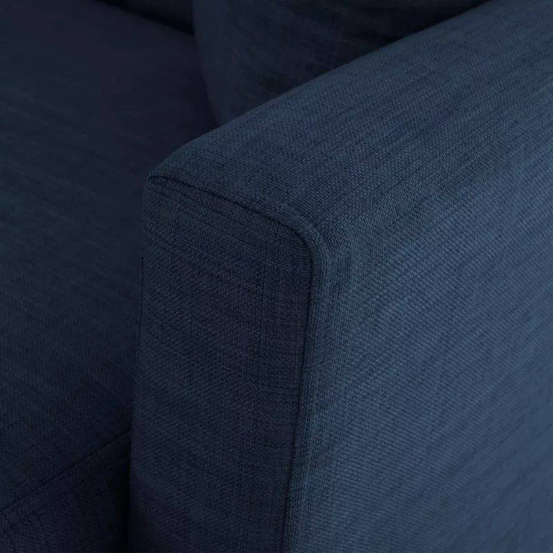 Divan qoshe me shtrat GHUFRAN FH3244.07, i kthyeshëm me hapësirë magazinimi, pëlhurë blu, 200x133x77 cm