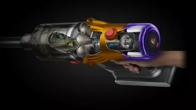 Fshesë me korrent Dyson V12 Detect Slim Absolute, 0.35 L, LCD, Nickel, Yellow