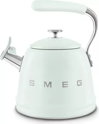Çajnik me fishkëllimë, Smeg, CKLW2001PG, 2.3 L, inoks, për induksion/gaz/elektrik, jeshile pastel