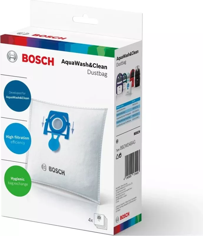 Qese për fshesë elektrike Bosch, BBZWD4BAG, e bardhë