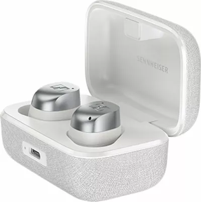Kufje Sennheiser Momentum True Wireless 4 30 orë, ANC, LE Audio/Auracast, Qi, White-Silver